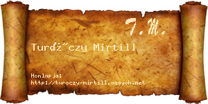 Turóczy Mirtill névjegykártya